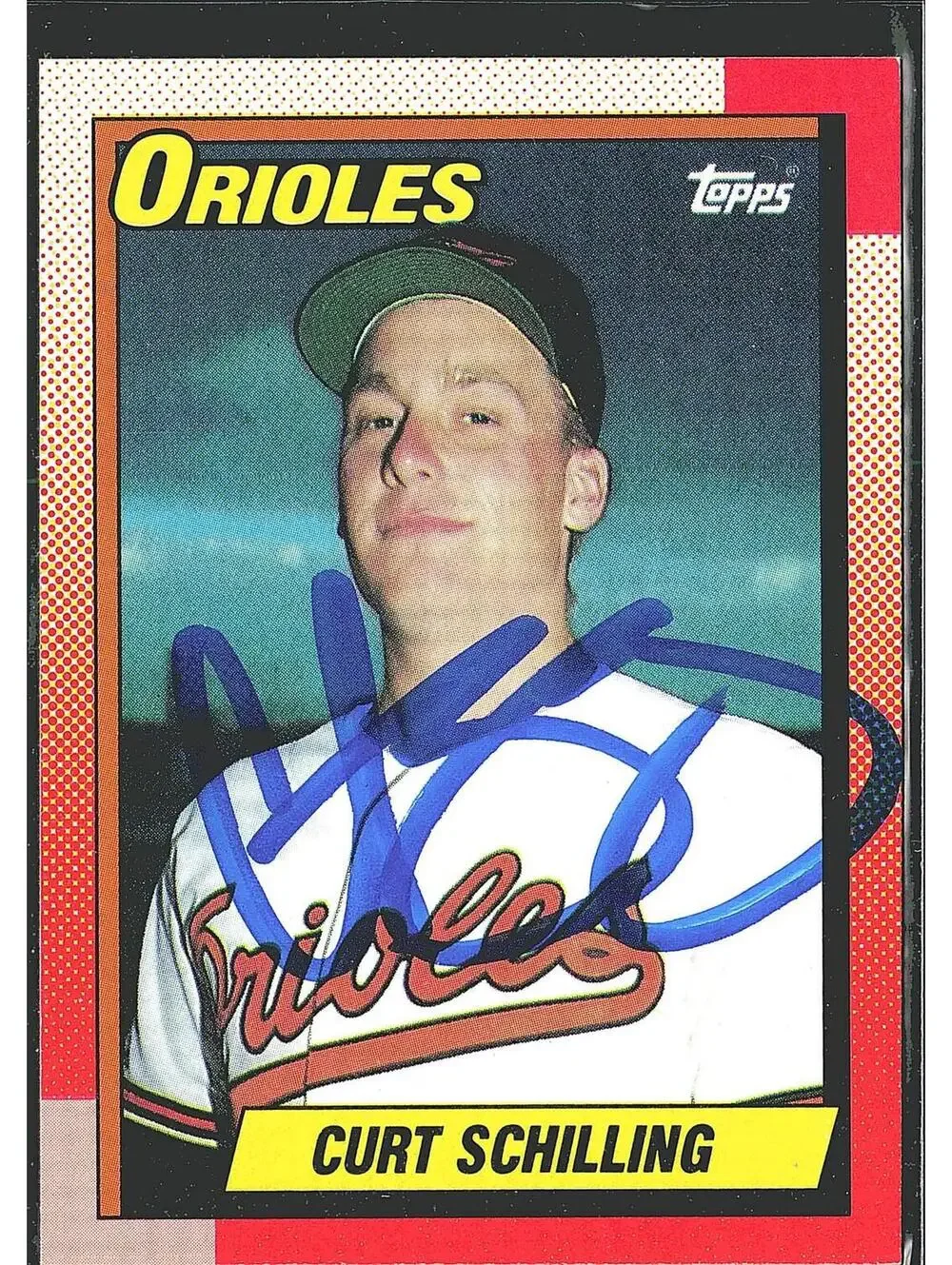 1990 Topps #97 Curt Schilling HAND SIGNED